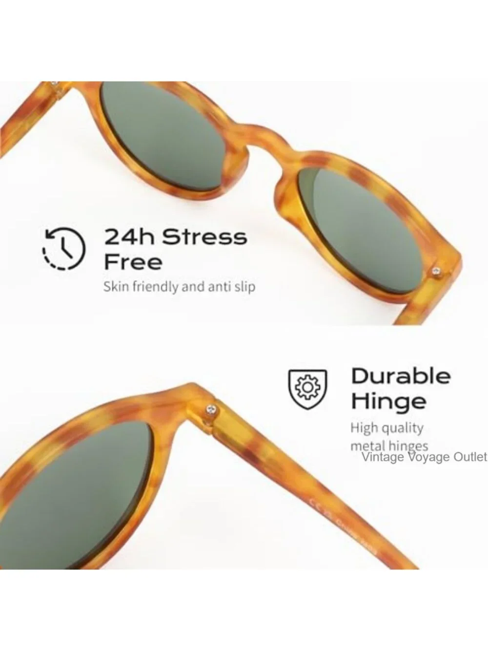 Polarized Round Sunglasses Men Women Retro Classic UV Protection TAC Lens